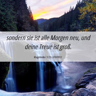 Picture 06 - Klagelieder 3:23 LUTH1912 - sondern sie ist alle Morgen neu, und deine Treue - Bible Verse Picture