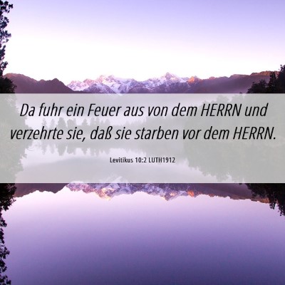 Picture 06 - Levitikus 10:2 LUTH1912 - Da fuhr ein Feuer aus von dem HERRN und verzehrte - Bible Verse Picture