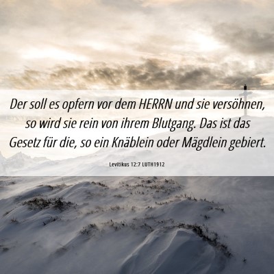 Picture 06 - Levitikus 12:7 LUTH1912 - Der soll es opfern vor dem HERRN und sie - Bible Verse Picture
