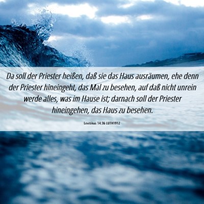 Picture 06 - Levitikus 14:36 LUTH1912 - Da soll der Priester heißen, daß sie das Haus - Bible Verse Picture