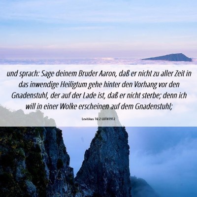 Picture 06 - Levitikus 16:2 LUTH1912 - und sprach: Sage deinem Bruder Aaron, daß er - Bible Verse Picture