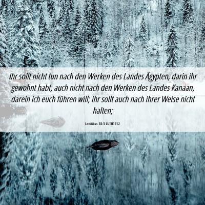 Picture 06 - Levitikus 18:3 LUTH1912 - Ihr sollt nicht tun nach den Werken des Landes - Bible Verse Picture
