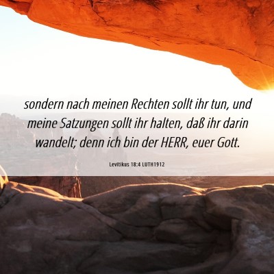 Picture 06 - Levitikus 18:4 LUTH1912 - sondern nach meinen Rechten sollt ihr tun, und - Bible Verse Picture