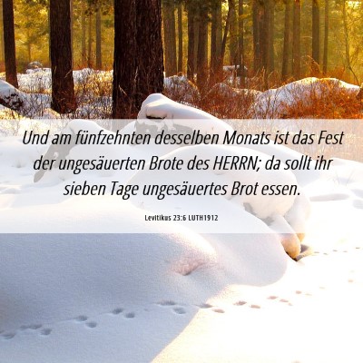 Picture 06 - Levitikus 23:6 LUTH1912 - Und am fünfzehnten desselben Monats ist das Fest - Bible Verse Picture