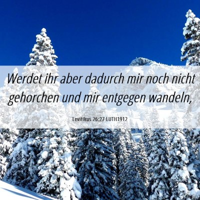 Picture 06 - Levitikus 26:27 LUTH1912 - Werdet ihr aber dadurch mir noch nicht gehorchen - Bible Verse Picture