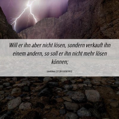 Picture 06 - Levitikus 27:20 LUTH1912 - Will er ihn aber nicht lösen, sondern verkauft - Bible Verse Picture