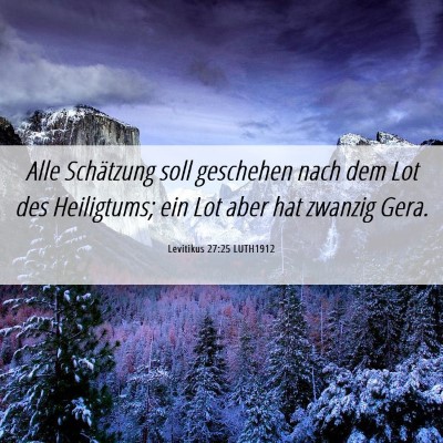 Picture 06 - Levitikus 27:25 LUTH1912 - Alle Schätzung soll geschehen nach dem Lot des - Bible Verse Picture