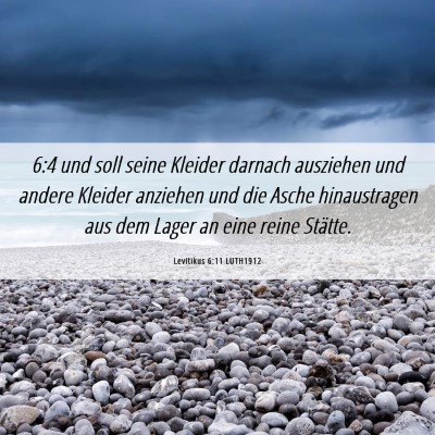 Picture 06 - Levitikus 6:11 LUTH1912 - 6:4 und soll seine Kleider darnach ausziehen und - Bible Verse Picture