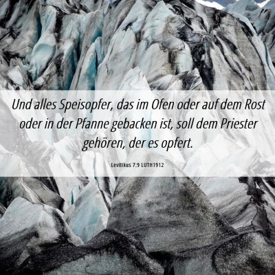 Picture 06 - Levitikus 7:9 LUTH1912 - Und alles Speisopfer, das im Ofen oder auf dem - Bible Verse Picture