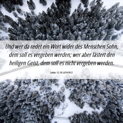 Picture 06 - Lukas 12:10 LUTH1912 - Und wer da redet ein Wort wider des Menschen - Bible Verse Picture