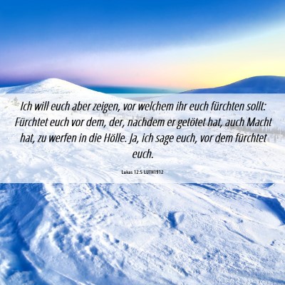 Picture 06 - Lukas 12:5 LUTH1912 - Ich will euch aber zeigen, vor welchem ihr euch - Bible Verse Picture