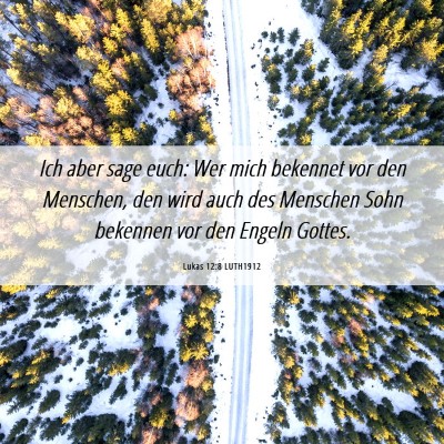 Picture 06 - Lukas 12:8 LUTH1912 - Ich aber sage euch: Wer mich bekennet vor den - Bible Verse Picture