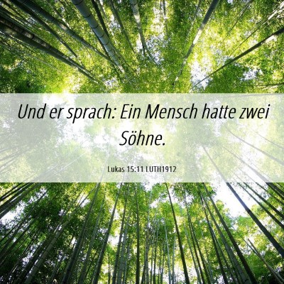 Picture 06 - Lukas 15:11 LUTH1912 - Und er sprach: Ein Mensch hatte zwei - Bible Verse Picture
