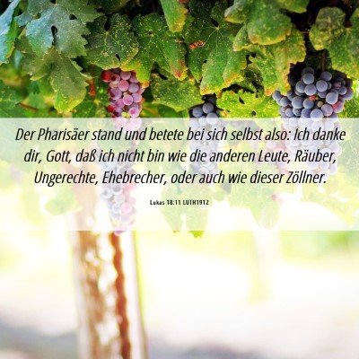 Picture 06 - Lukas 18:11 LUTH1912 - Der Pharisäer stand und betete bei sich selbst - Bible Verse Picture