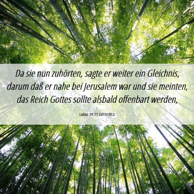 Picture 06 - Lukas 19:11 LUTH1912 - Da sie nun zuhörten, sagte er weiter ein - Bible Verse Picture