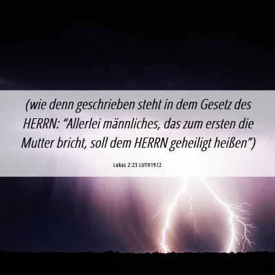 Picture 06 - Lukas 2:23 LUTH1912 - (wie denn geschrieben steht in dem Gesetz des - Bible Verse Picture