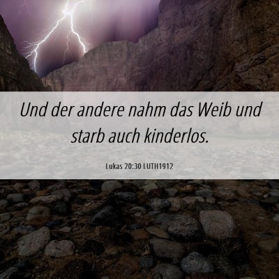 Picture 06 - Lukas 20:30 LUTH1912 - Und der andere nahm das Weib und starb auch - Bible Verse Picture