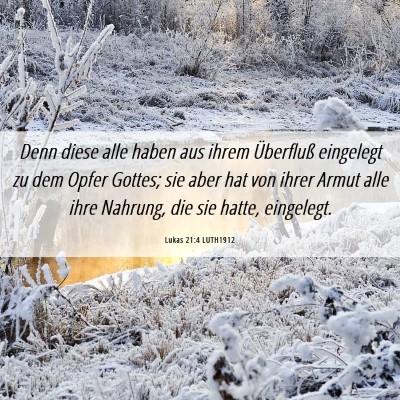 Picture 06 - Lukas 21:4 LUTH1912 - Denn diese alle haben aus ihrem Überfluß - Bible Verse Picture
