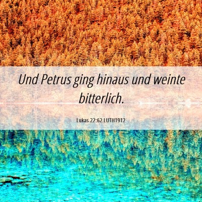 Picture 06 - Lukas 22:62 LUTH1912 - Und Petrus ging hinaus und weinte - Bible Verse Picture