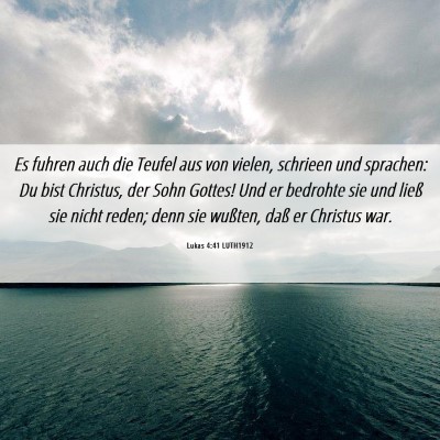 Picture 06 - Lukas 4:41 LUTH1912 - Es fuhren auch die Teufel aus von vielen, - Bible Verse Picture