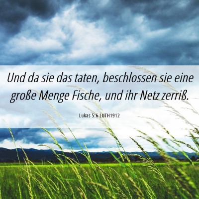 Picture 06 - Lukas 5:6 LUTH1912 - Und da sie das taten, beschlossen sie eine große - Bible Verse Picture