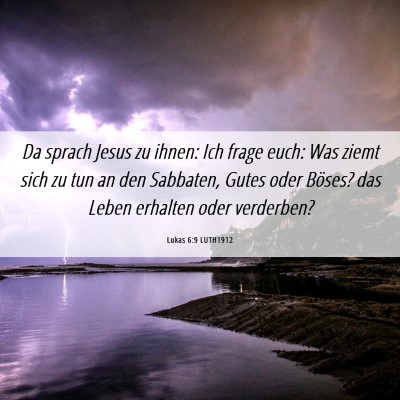 Picture 06 - Lukas 6:9 LUTH1912 - Da sprach Jesus zu ihnen: Ich frage euch: Was - Bible Verse Picture