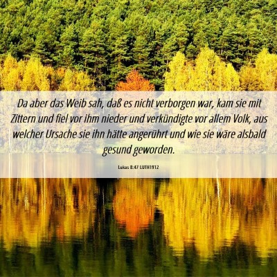 Picture 06 - Lukas 8:47 LUTH1912 - Da aber das Weib sah, daß es nicht verborgen - Bible Verse Picture