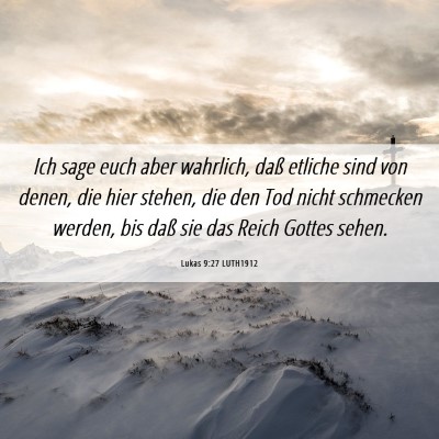 Picture 06 - Lukas 9:27 LUTH1912 - Ich sage euch aber wahrlich, daß etliche sind - Bible Verse Picture