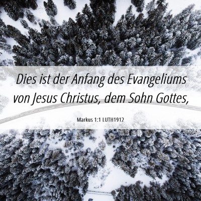 Picture 06 - Markus 1:1 LUTH1912 - Dies ist der Anfang des Evangeliums von Jesus - Bible Verse Picture