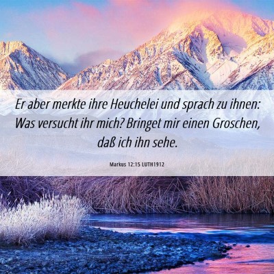 Picture 06 - Markus 12:15 LUTH1912 - Er aber merkte ihre Heuchelei und sprach zu - Bible Verse Picture