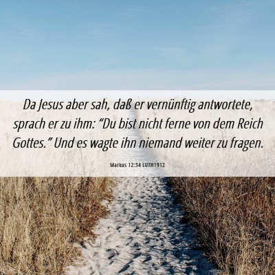 Picture 06 - Markus 12:34 LUTH1912 - Da Jesus aber sah, daß er vernünftig - Bible Verse Picture