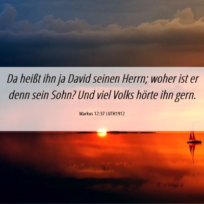 Picture 06 - Markus 12:37 LUTH1912 - Da heißt ihn ja David seinen Herrn; woher ist er - Bible Verse Picture