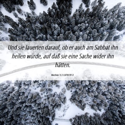 Picture 06 - Markus 3:2 LUTH1912 - Und sie lauerten darauf, ob er auch am Sabbat ihn - Bible Verse Picture