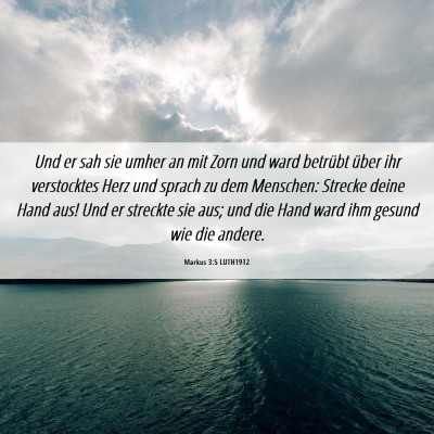 Picture 06 - Markus 3:5 LUTH1912 - Und er sah sie umher an mit Zorn und ward - Bible Verse Picture