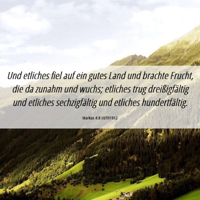Picture 06 - Markus 4:8 LUTH1912 - Und etliches fiel auf ein gutes Land und brachte - Bible Verse Picture