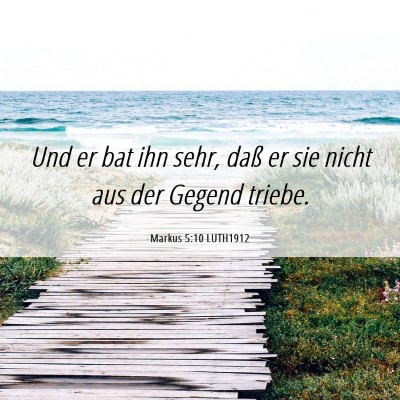 Picture 06 - Markus 5:10 LUTH1912 - Und er bat ihn sehr, daß er sie nicht aus der - Bible Verse Picture