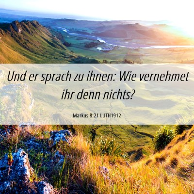 Picture 06 - Markus 8:21 LUTH1912 - Und er sprach zu ihnen: Wie vernehmet ihr denn - Bible Verse Picture