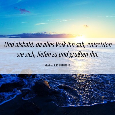 Picture 06 - Markus 9:15 LUTH1912 - Und alsbald, da alles Volk ihn sah, entsetzten - Bible Verse Picture