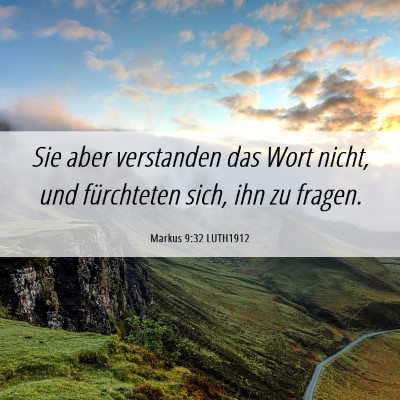 Picture 06 - Markus 9:32 LUTH1912 - Sie aber verstanden das Wort nicht, und - Bible Verse Picture