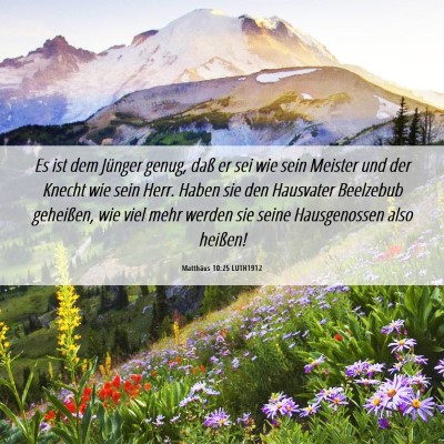 Picture 06 - Matthäus 10:25 LUTH1912 - Es ist dem Jünger genug, daß er sei wie sein - Bible Verse Picture