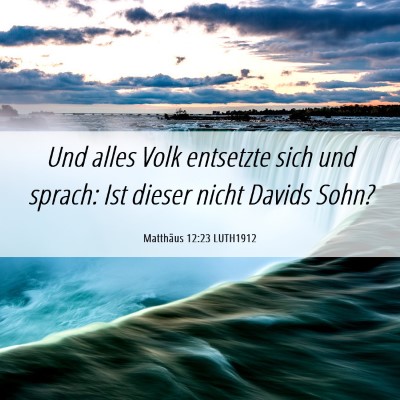 Picture 06 - Matthäus 12:23 LUTH1912 - Und alles Volk entsetzte sich und sprach: Ist - Bible Verse Picture