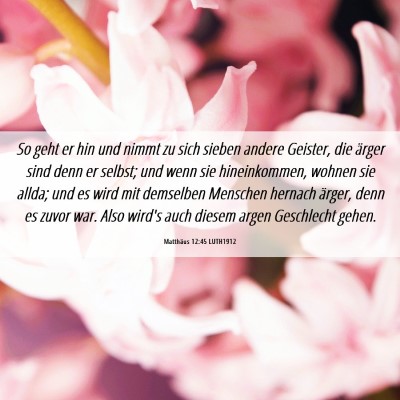Picture 06 - Matthäus 12:45 LUTH1912 - So geht er hin und nimmt zu sich sieben andere - Bible Verse Picture