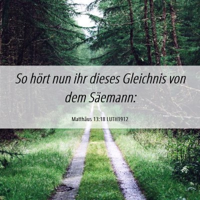 Picture 06 - Matthäus 13:18 LUTH1912 - So hört nun ihr dieses Gleichnis von dem - Bible Verse Picture