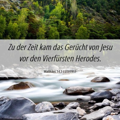 Picture 06 - Matthäus 14:1 LUTH1912 - Zu der Zeit kam das Gerücht von Jesu vor den - Bible Verse Picture