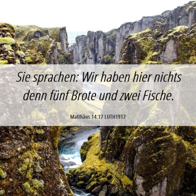 Picture 06 - Matthäus 14:17 LUTH1912 - Sie sprachen: Wir haben hier nichts denn fünf - Bible Verse Picture