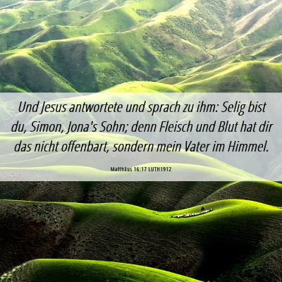 Picture 06 - Matthäus 16:17 LUTH1912 - Und Jesus antwortete und sprach zu ihm: Selig - Bible Verse Picture