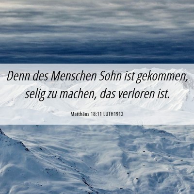 Picture 06 - Matthäus 18:11 LUTH1912 - Denn des Menschen Sohn ist gekommen, selig zu - Bible Verse Picture