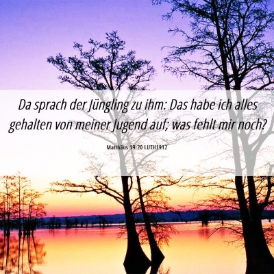 Picture 06 - Matthäus 19:20 LUTH1912 - Da sprach der Jüngling zu ihm: Das habe ich - Bible Verse Picture