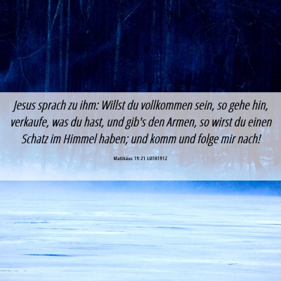 Picture 06 - Matthäus 19:21 LUTH1912 - Jesus sprach zu ihm: Willst du vollkommen sein, - Bible Verse Picture