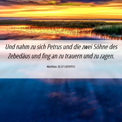 Picture 06 - Matthäus 26:37 LUTH1912 - Und nahm zu sich Petrus und die zwei Söhne des - Bible Verse Picture